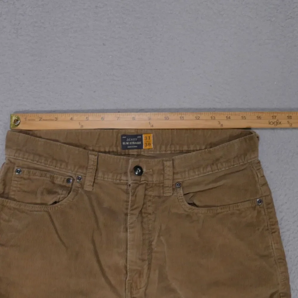 J Crew Pants Mens 31x29 Slim Straight Brown Corduroy